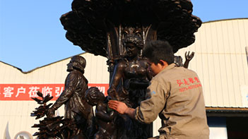 铜爱游戏平台生产厂家弘美告诉你铸铜喷泉爱游戏平台如何作色