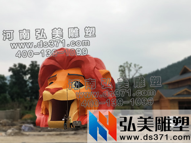 水泥动物爱游戏平台狮子头景区大门