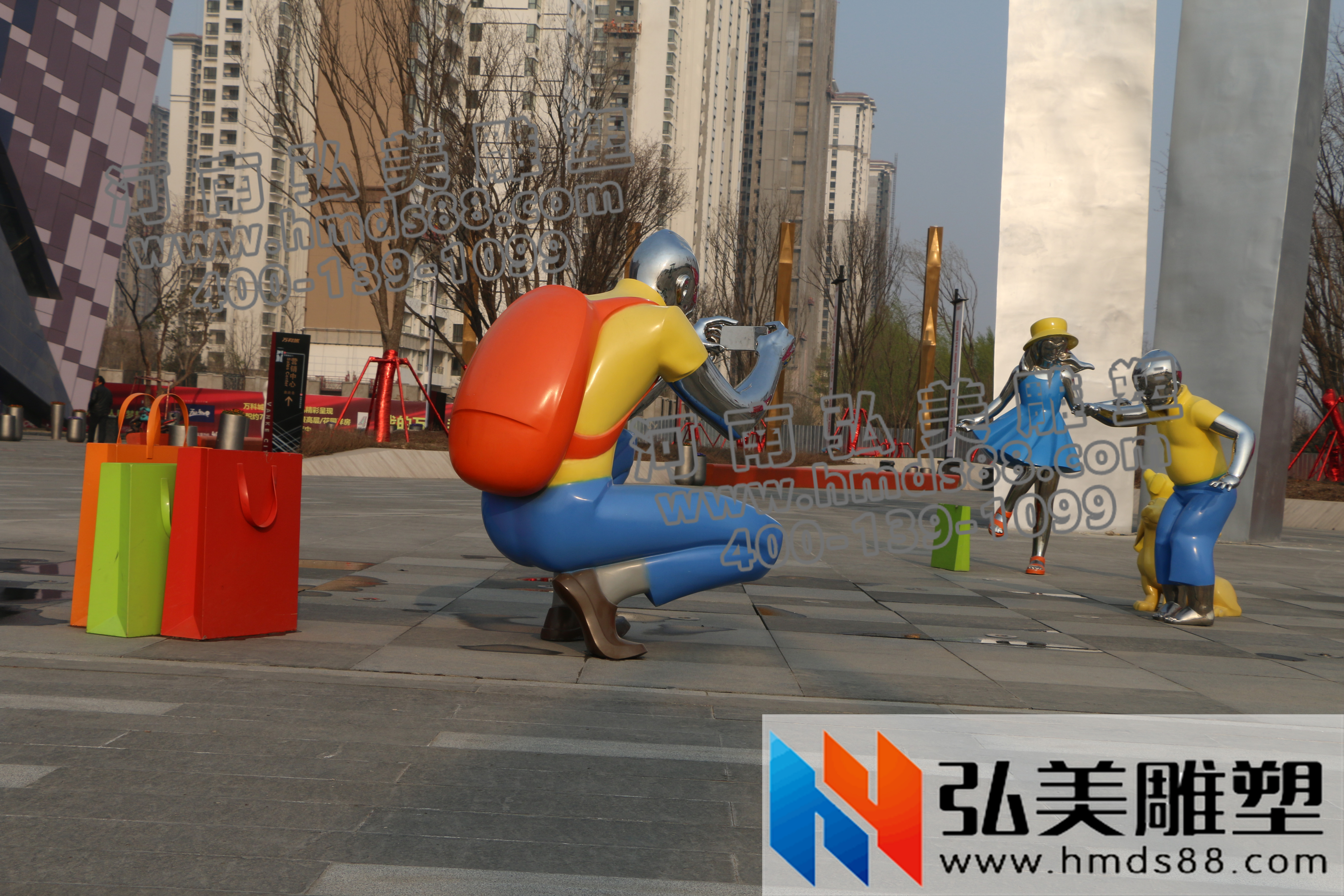 不锈钢爱游戏平台购物拍照人-万科案例