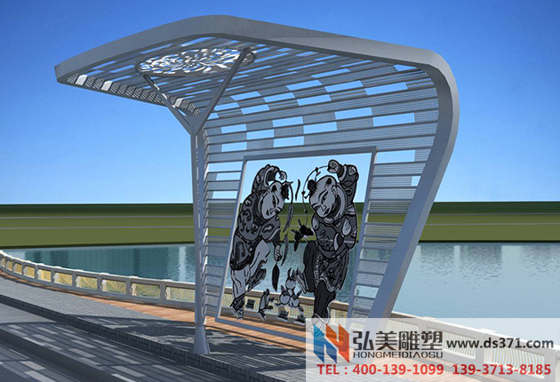 郑开大桥不锈钢爱游戏平台效果图
