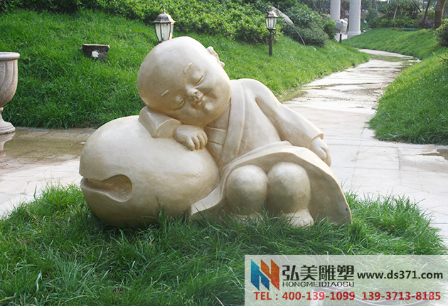 园林景观爱游戏平台/小和尚玻璃钢爱游戏平台