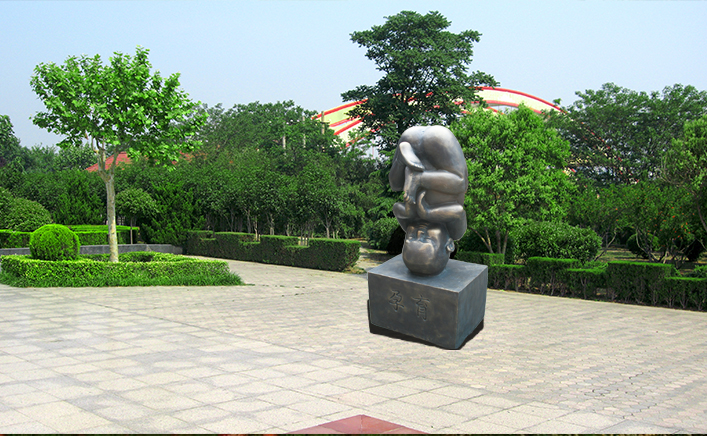 园林小品玻璃钢爱游戏平台《孕育》